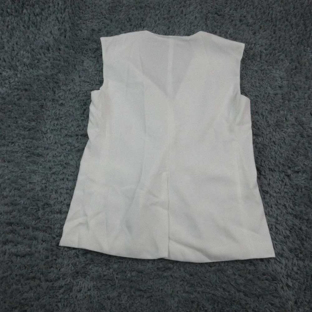 PrettyLittleThing Waistcoat Womens US 8 White Premium Tailored Longline Vest NWT - Picture 16 of 16